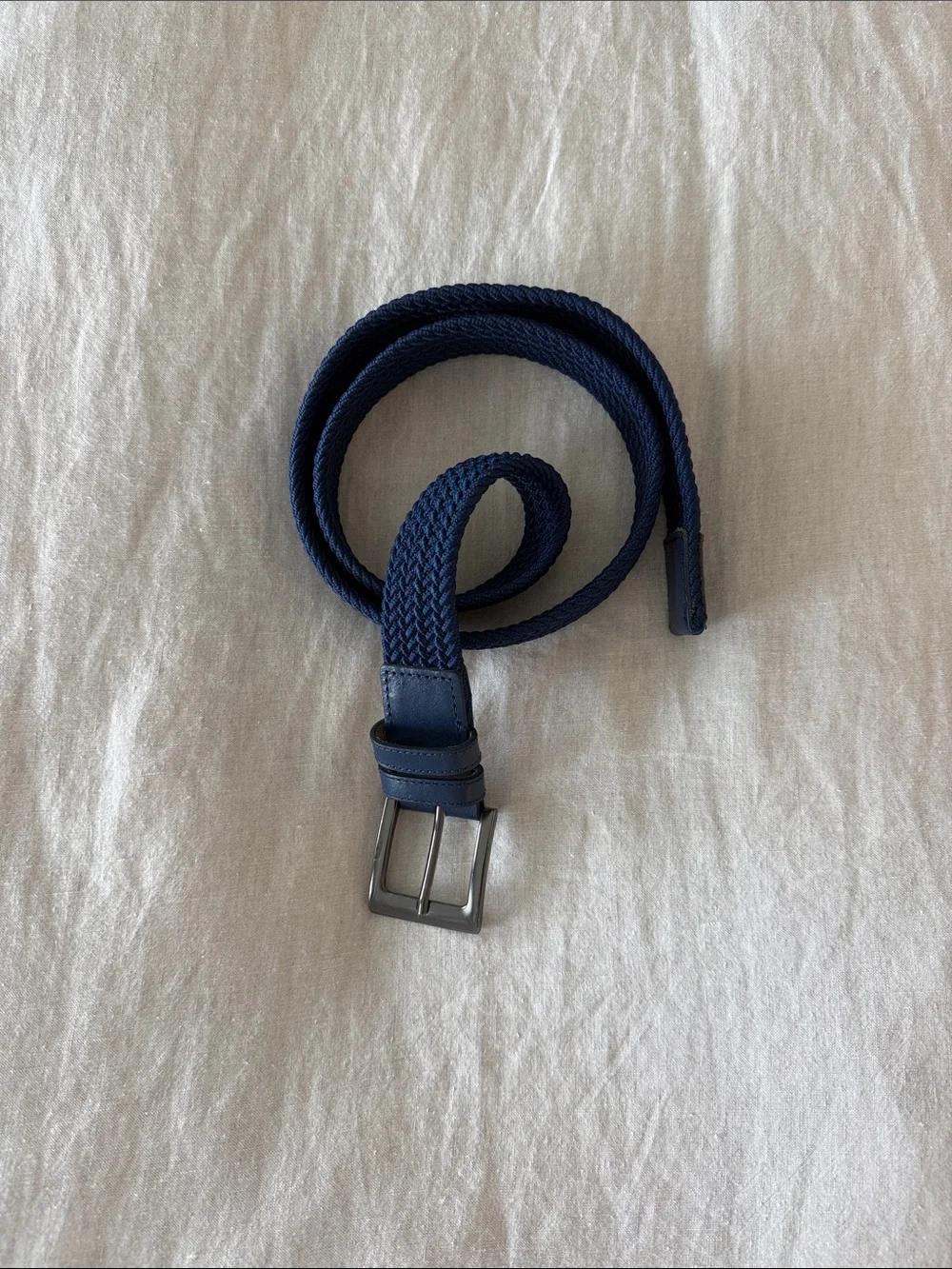 Classic Navy Woven Men's Belt - Unbranded